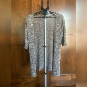 Casual Tan and Brown Open-Front Cardigan Sweater